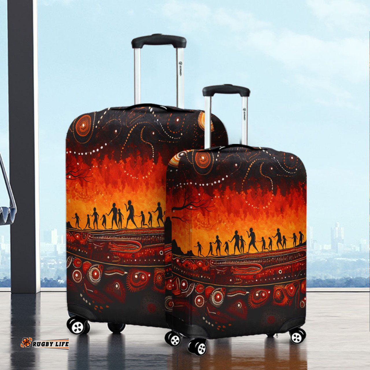 Australia Aboriginal The Sacred Dreamtime Painting Of The Indigenous Australian Luggage Cover