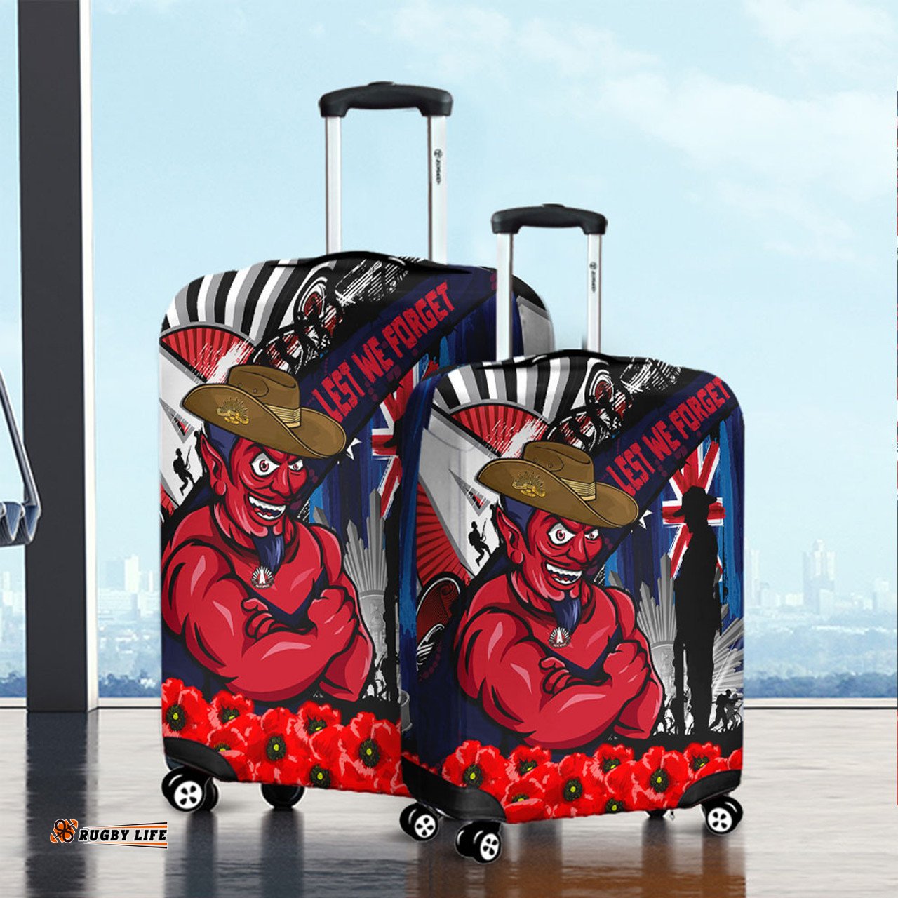 Melbourne Anzac Day Honor United In Spirit Luggage Cover