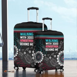 Australia Aboriginal Walking with 3000 Ancestors Behind Me Black Luggage Cover