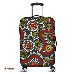 Australia Aboriginal Illustration Based On Aboriginal Style Of Artwork Luggage Cover