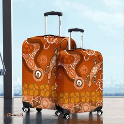 Australia Goanna Aboriginal Indigenous Dot Goanna (Orange) Luggage Cover