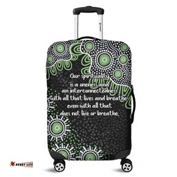 Australia Aboriginal The More You Know The Less You Need Green Luggage Cover