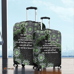 Australia Aboriginal The More You Know The Less You Need Green Luggage Cover