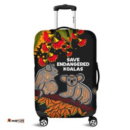 Australia Koala Aboriginal Save Endangered Koalas Red Bottle Brush Flower Luggage Cover