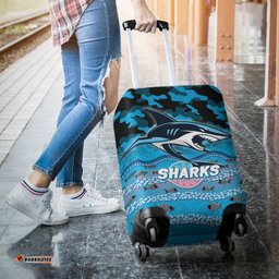 Sharks Rugby ANZAC Day Camouflage Indigenous Art Luggage Covers