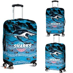 Sharks Rugby ANZAC Day Camouflage Indigenous Art Luggage Covers