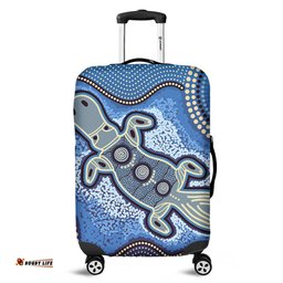 Australia Aboriginal Platypus Aboriginal Dot Painting Luggage Cover
