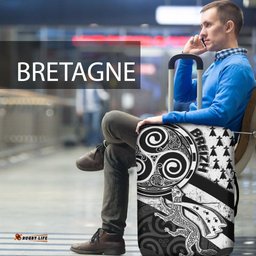 Celtic Bretagne Luggage Cover Brittany Ermine With Celtic Triskelion