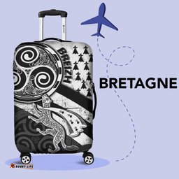 Celtic Bretagne Luggage Cover Brittany Ermine With Celtic Triskelion