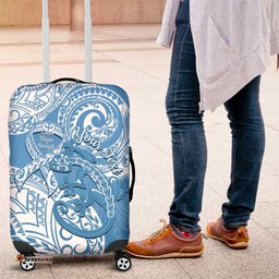 Personalised New Zealand Autism Awareness Luggage Cover NZ Fern With Maori Koru Lizard