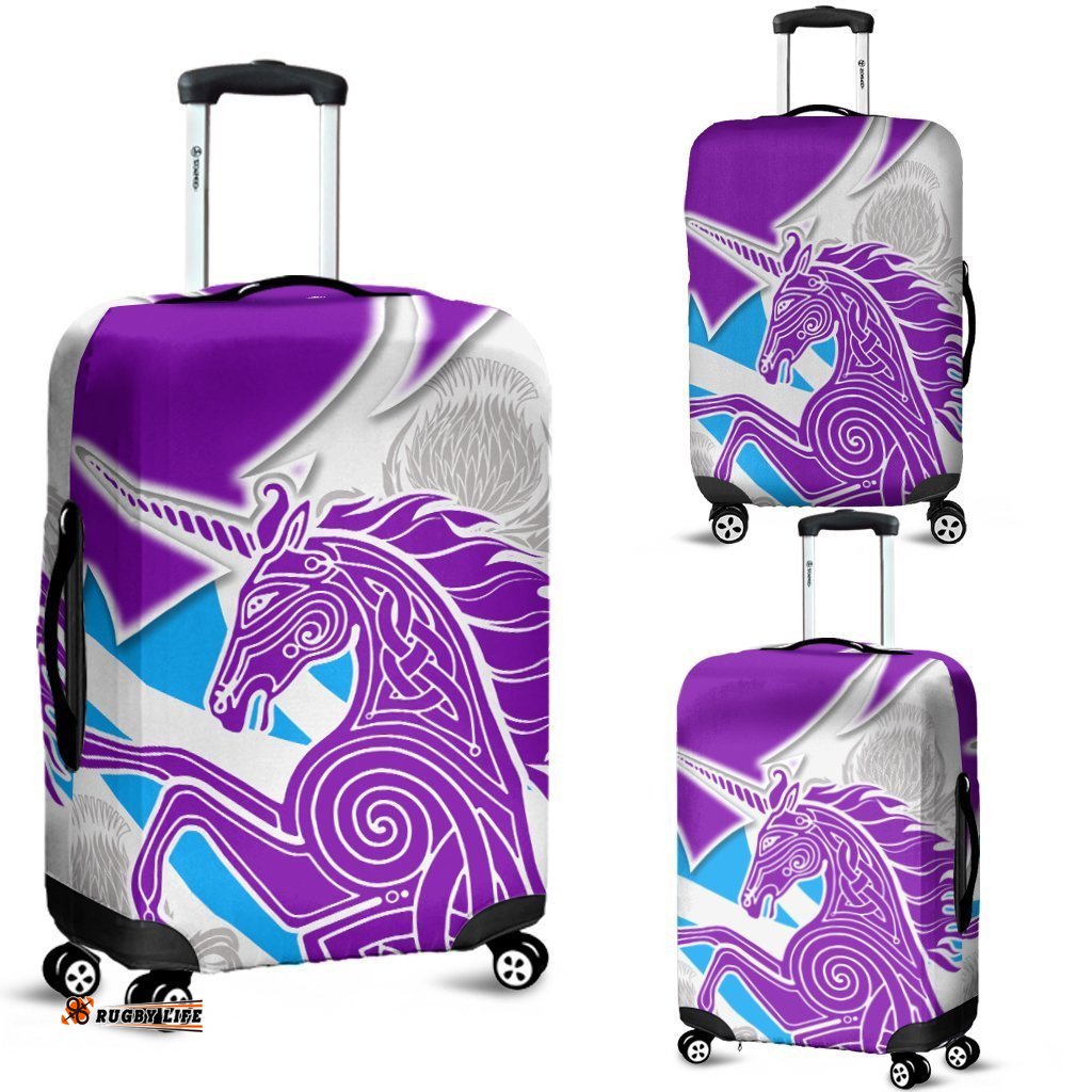 Celtic Scotland Luggage Covers Scotland Unicorn and Thistle Pattern