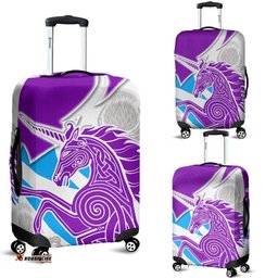 Celtic Scotland Luggage Covers Scotland Unicorn and Thistle Pattern