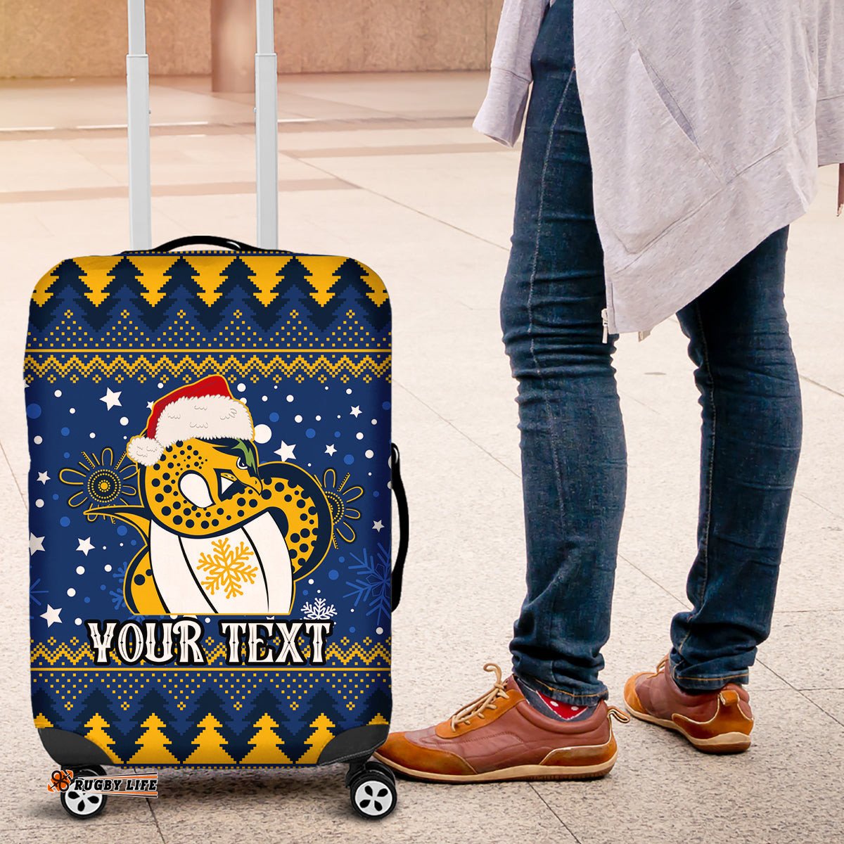 Custom Eels Rugby Luggage Cover Chirstmas Vibe