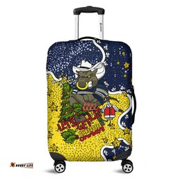 North Queensland Cowboys Christmas Custom Let's Get Lit Chrisse Pressie Luggage Cover