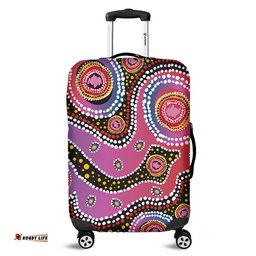 Australia Aboriginal Aboriginal Background Featuring Dot Design Luggage Cover