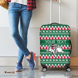 Personalised Rabbitohs Rugby Luggage Cover Christmas Simple Vibe