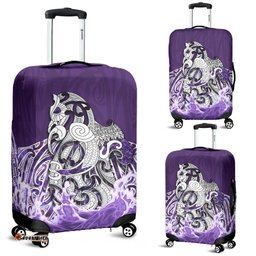 Maori Manaia The Blue Sea Luggage Covert, Purple