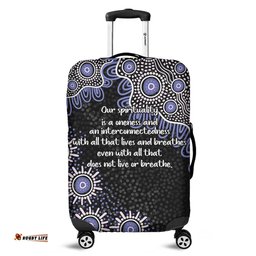Australia Aboriginal The More You Know The Less You Need Purple Patterns Luggage Cover