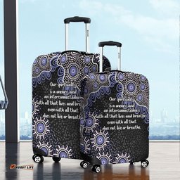 Australia Aboriginal The More You Know The Less You Need Purple Patterns Luggage Cover