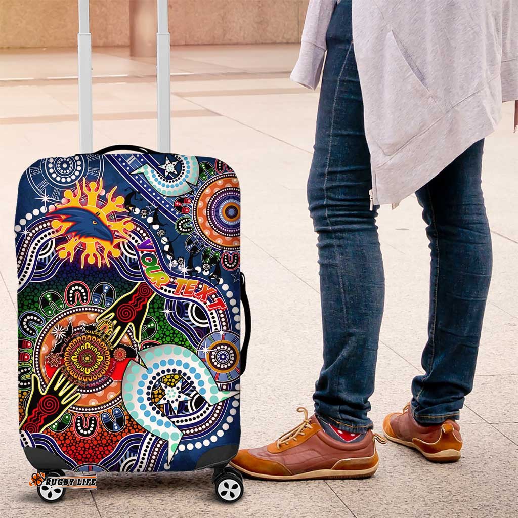 Custom NAIDOC Week 2024 Adelaide Crows Luggage Cover Australia Aboriginal Dot Painting