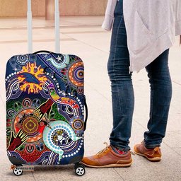 Custom NAIDOC Week 2024 Adelaide Crows Luggage Cover Australia Aboriginal Dot Painting