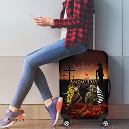New Zealand and Australia ANZAC Day Luggage Cover Kiwi Bird and Kangaroo Soldier