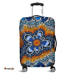 Australia Aboriginal Aboriginal Flowers Art Luggage Cover