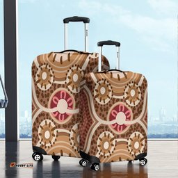 Australia Aboriginal Aboriginal Dot Art Style Painting Inspired Luggage Cover