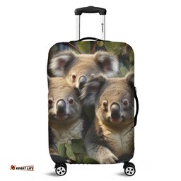 Australia Koala Three Koalas with Gum Trees Ver1 Luggage Cover