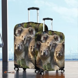 Australia Koala Three Koalas with Gum Trees Ver1 Luggage Cover