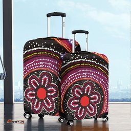 Australia Dot Painting Inspired Aboriginal Aboriginal Color Dot Inspired Luggage Cover