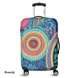 Australia Aboriginal Dots Pattern And Vivid Pastel Colours Luggage Cover