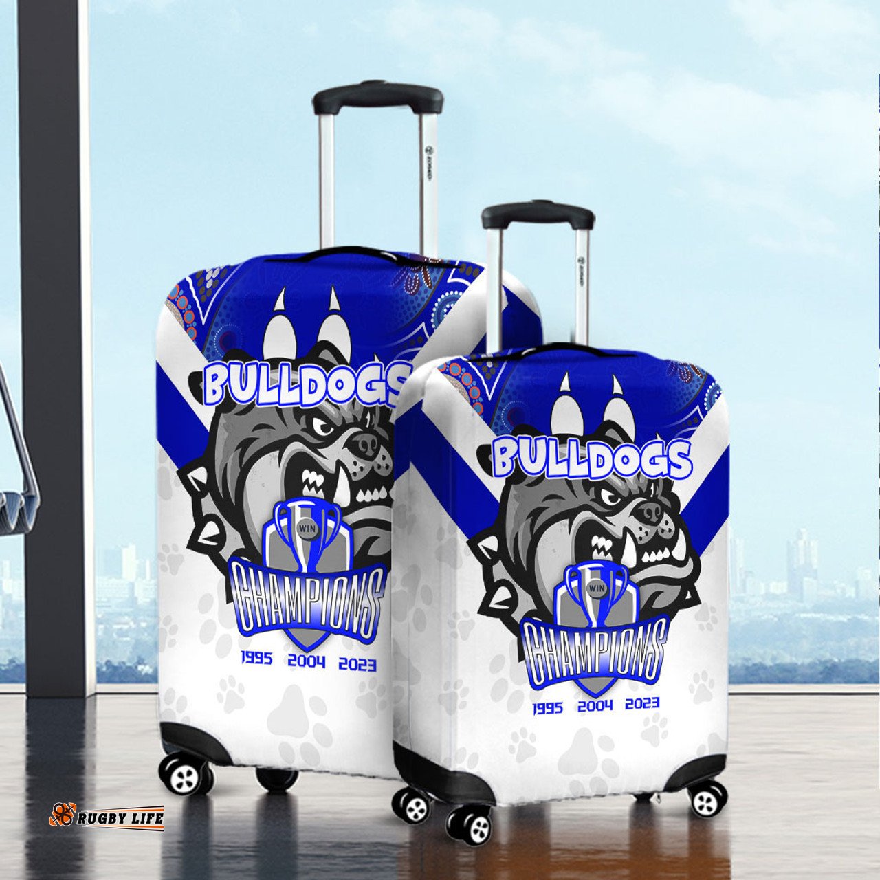 Canterbury Bankstown Bulldogs Talent Win Games But Teamwork And Intelligence Win Championships With Aboriginal Style Luggage Cover