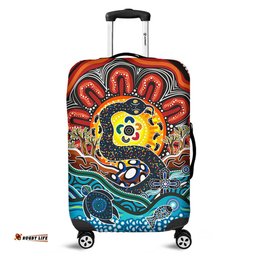 Australia Rainbow Serpent Aboriginal Dreamtime Rainbow Serpent Luggage Cover