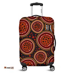 Australia Background Featuring Indigenous Dot Art Luggage Cover