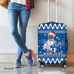 Custom Bulldogs Rugby Luggage Cover Christmas Vibe