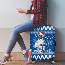 Custom Bulldogs Rugby Luggage Cover Christmas Vibe