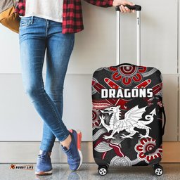 Dragons Luggage Covers St. George Indigenous Black