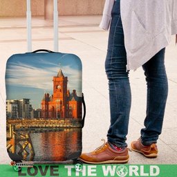 Cardiff Wales Luggage Cover