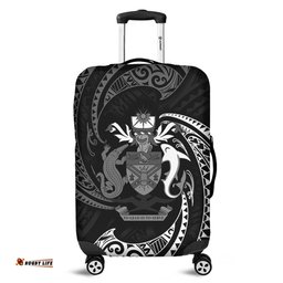 Australia South Sea Islanders Solomon Islands White Tribal Wave Pattern Luggage Cover