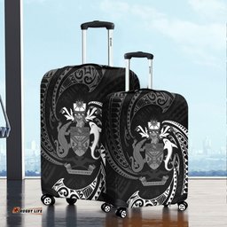 Australia South Sea Islanders Solomon Islands White Tribal Wave Pattern Luggage Cover