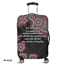Australia Aboriginal The More You Know The Less You Need Red Patterns Luggage Cover