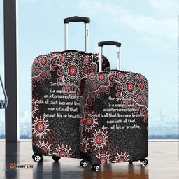 Australia Aboriginal The More You Know The Less You Need Red Patterns Luggage Cover