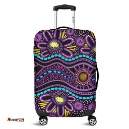 Australia Aboriginal Purple Dot In Aboriginal Style Luggage Cover