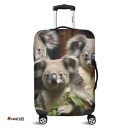 Australia Koala Three Koalas with Gum Trees Ver3 Luggage Cover