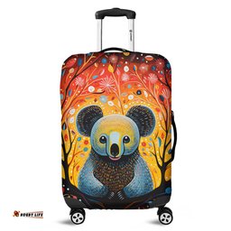 Australia Koala Custom Aboriginal Koala With Flowers Luggage Cover