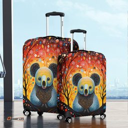 Australia Koala Custom Aboriginal Koala With Flowers Luggage Cover