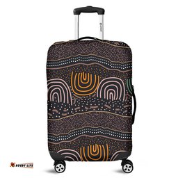 Australia Aboriginal Indigenous Art Background Luggage Cover
