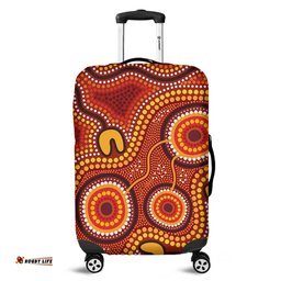 Australia Aboriginal Connection Concept Dot Aboriginal Colorful Painting Luggage Cover