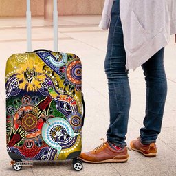 Custom NAIDOC Week 2024 Richmond Tiger Luggage Cover Australia Aboriginal Dot Painting